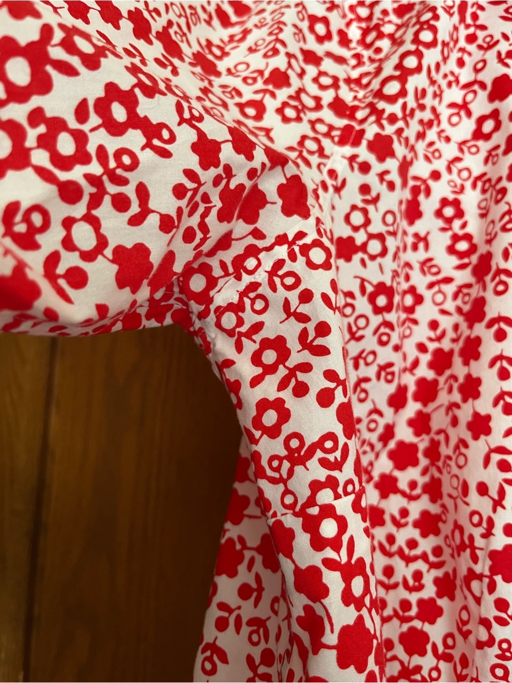 Talbots Wrinkle Resistant Button Down Shirt Ditsy Floral Daisy Pattern Size 14 - Picture 7 of 7